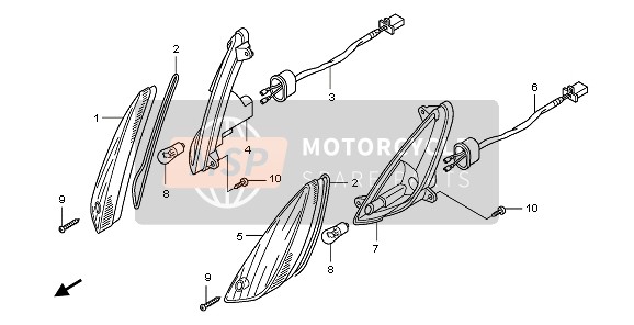 Honda PES125R 2009 Indicator voor een 2009 Honda PES125R